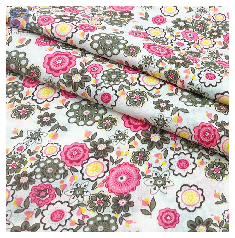 Tana Floral Pigment Print Fabric Lawn Cotton Floral Fabric for Dress Custom 100% Cotton Shirt Poplin Fabric Woven COMBED - 图片 5