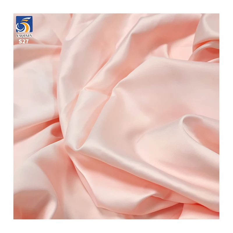 YX41 New Design 220gsm 150D Soft Hand Feel Smooth Touching Elastic Fabric Acetate Duches Satin Fabric for Clothing - 图片 3