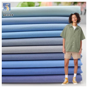 150gsm Top Manufacturer 100% Cotton Woven and Twill Fabric Light Blue Twill Cotton Fabric Textile Raw Material