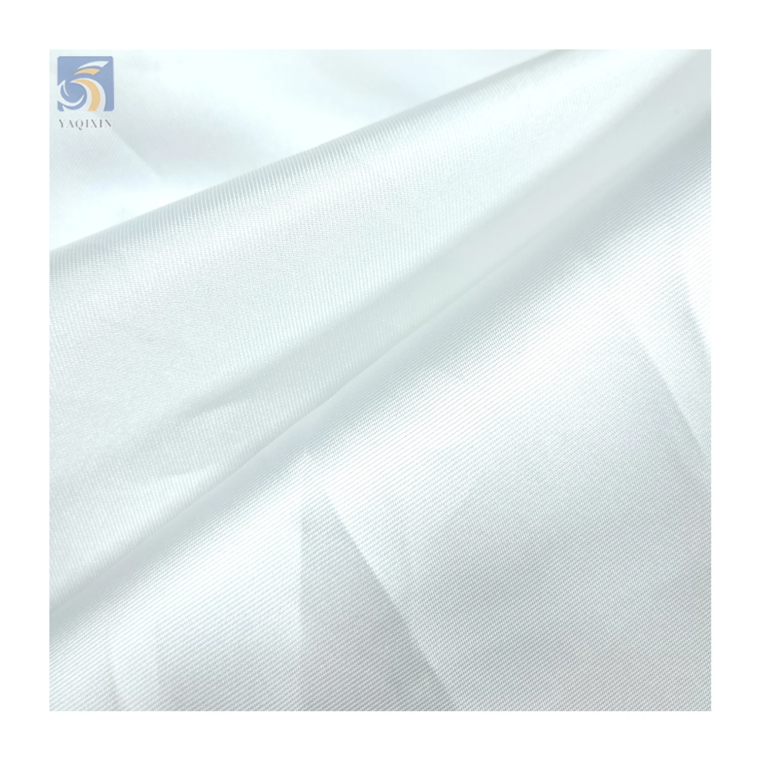 YX135# High Quality Thickened Wedding Satin Fabric 100D*300D White 100% Polyester Bridal Dress Satin Fabric - 图片 4