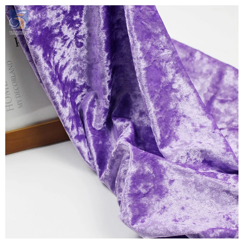 270gsm 95 Polyester 5 Spandex Stretch Knitted Velvet Fabric Pillow Sofa Shiny Diamond Velvet Fabric for Garment - 图片 6