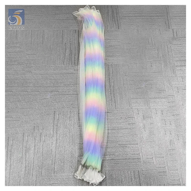YX2492 Golden Supplier OEM&ODM Prices 20D Tulle Mesh Fabric Lightweight Rainbow Ombre Poly Nylon Material Soft Tulle Fabric - 图片 3