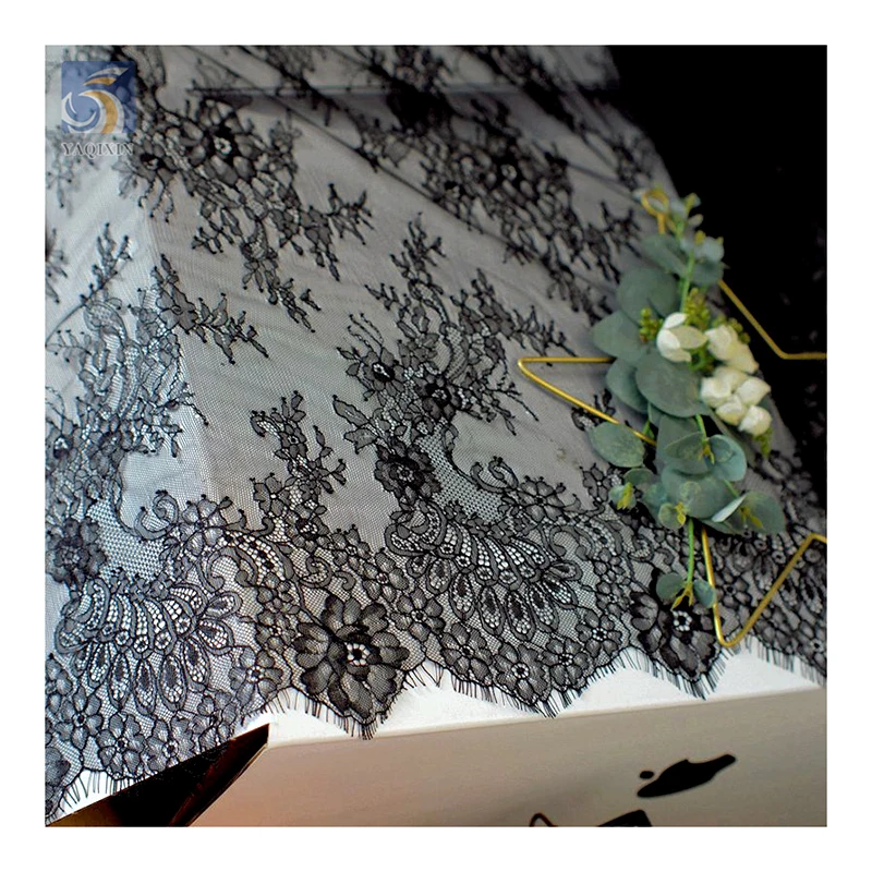 High Quality 100 Polyester No Stretch Soft Eyelash Lace Fabric 2025 New Arrival Lace French Fabric 1.5M*3M - 图片 5