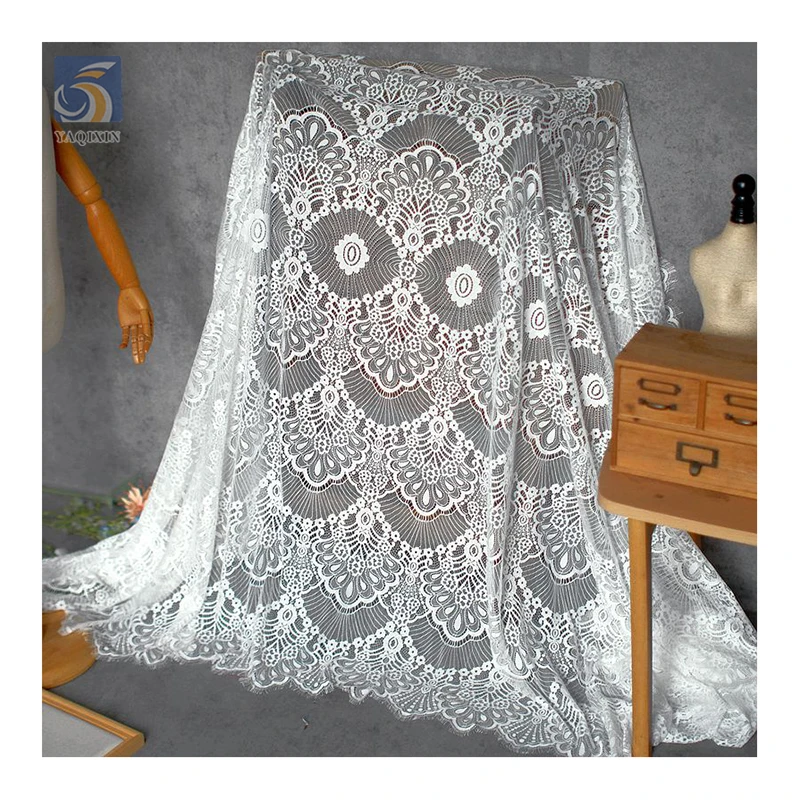 China Novel Design Knit Eyelash Lace Fabrics for Curtains Tablecloths Clothing Home Textiles 1.5M*2M - 图片 3