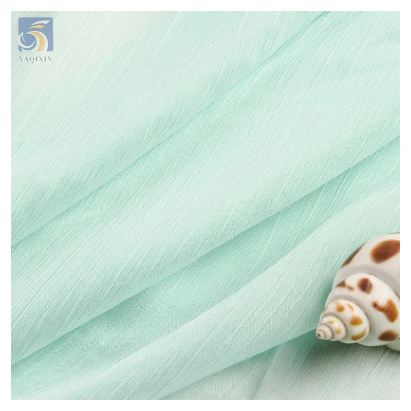 Stock Lot 100% Polyester Crepe Fabric 30D Silk Stripe Wrinkle Crinkle Chiffon Crepe Fabrics for Curtains Clothing - 图片 5
