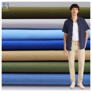 A9298 180gsm Plain Color Woven High Density Khaki Twill Chino 100% Cotton Fabric for Jacket/Garment