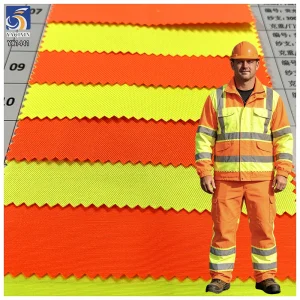 YX1441 EN20471 200gsm Waterproof Fluorescent Poly Cotton Twill Fabric High Visibility Hi Vis Fabric for Safety Workwear Uniform