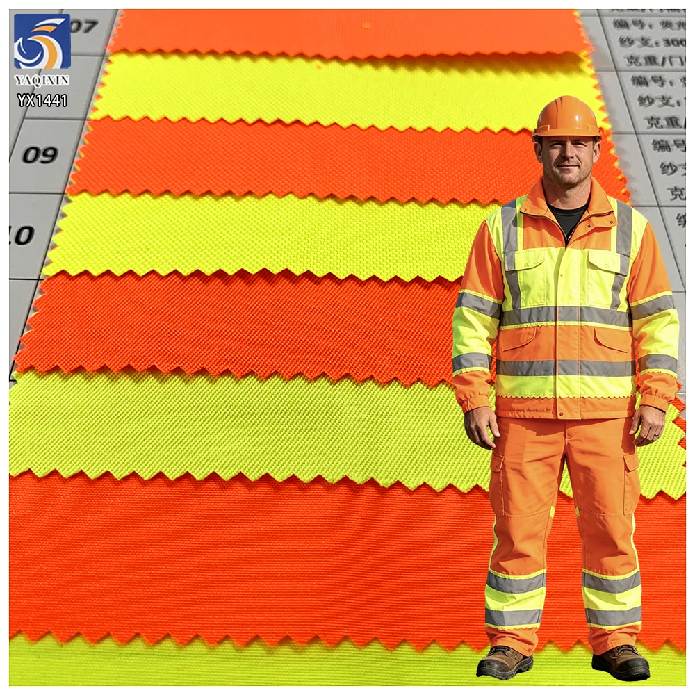 YX1441 EN20471 200gsm Waterproof Fluorescent Poly Cotton Twill Fabric High Visibility Hi Vis Fabric for Safety Workwear Uniform