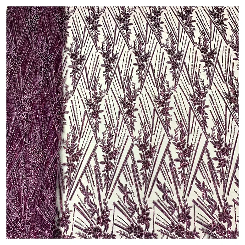 YX2102 Guangzhou Factory Direct Deal Price Lace for Wedding Dress 3D Flower Sequin Lace Fabric Stock Lot Wholesale - 图片 6