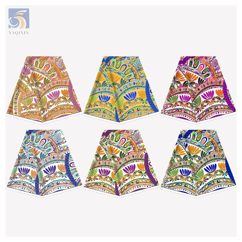 Popular Africa Geometric Print Polyester Fabric Sleeveless Dress Cloth Samoan Tapa Pacific Islander Printed Fabric - 图片 3