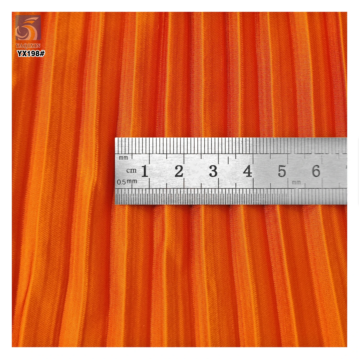Cheap 4810 Polyester Matte Dull Pleated Satin Fabric 150gsm 7mm Size Pleated Accordion Satin Fabric Straightening Measurement - 图片 5