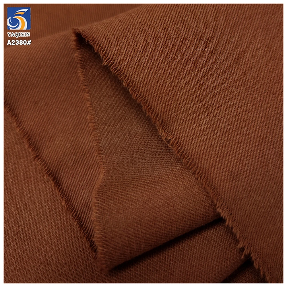 A2380 Best Selling 185gsm Lightweight Washed Super Soft Twill Solid Color 100 Cotton Fabric Woven Garments - 图片 6
