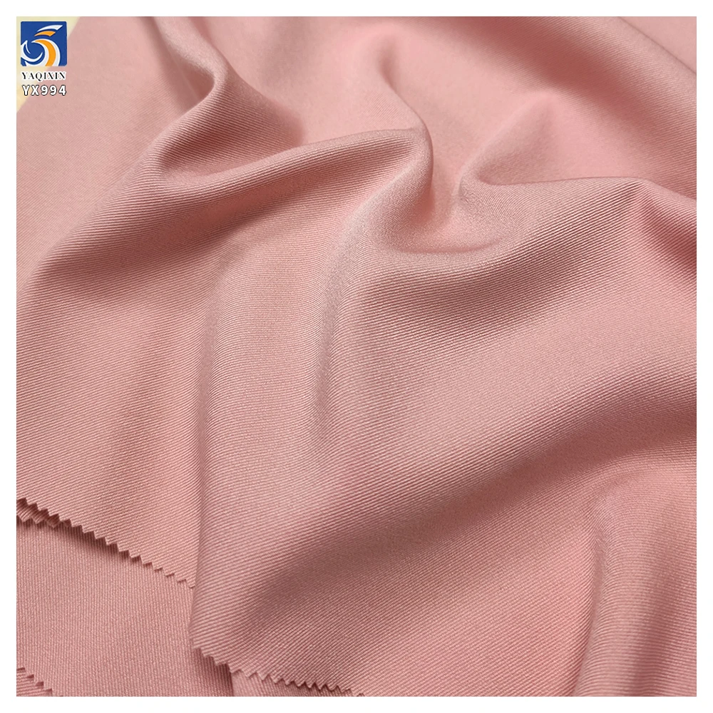 YX994 210g/m² Seoul Twill Fabric 97 Polyester 3 Spandex Stretch Double-Faced Twill Pants Fabric Soft Chiffon Pant Fabrics - 图片 3