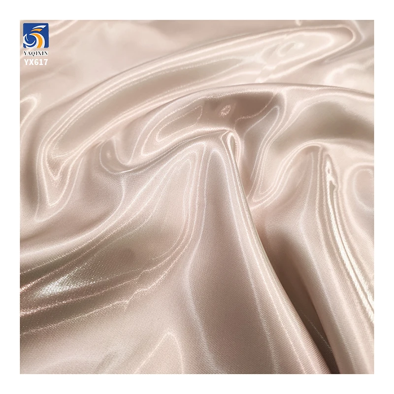YX617-1 110gsm New Trend Customized Luxury Colors Light Weight Satin Fabric for Clothing Polyester Shiny Satin Fabric - 图片 4