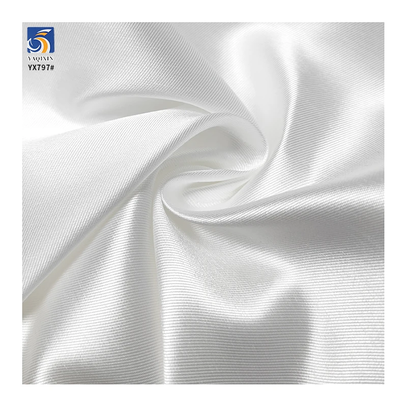 300D 195gsm Bride White Mikado Fabric Wholesale 100% Polyester Duchess Satin Mikado Elegant Fabric for Wedding Dress