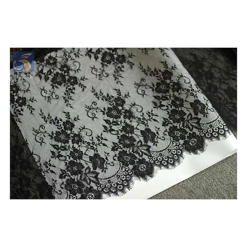 YX2631 In Stock Multi-Color Eyelash Lace Fabric High Quality 5 Yards African Lace Fabric for Women Lingerie 3M*73CM - 图片 6