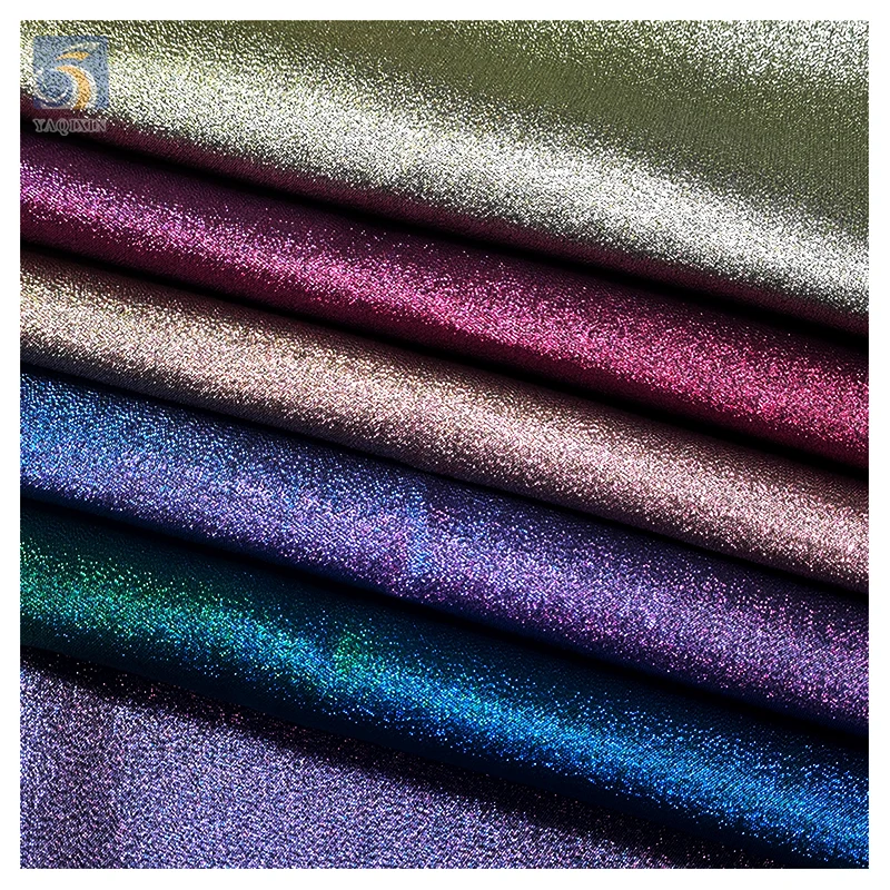 Zhongda Market Stage Design Metal Liquid Organza Fabric Glossy Foil Print Fabric Polyester Shiny Glitter Fabric - 图片 3