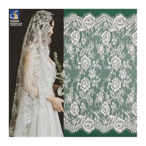 YX589 Best Selling Cheap African and French Eyelash Lace Fabric Wedding Mesh Eyelash Lace Fabric