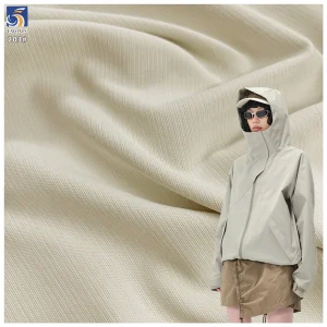Y-203 290G High Quality Wrinkle Free 100% Polyester Linen Look Slub Canvas Fabric 160cm for Pants and Jackets