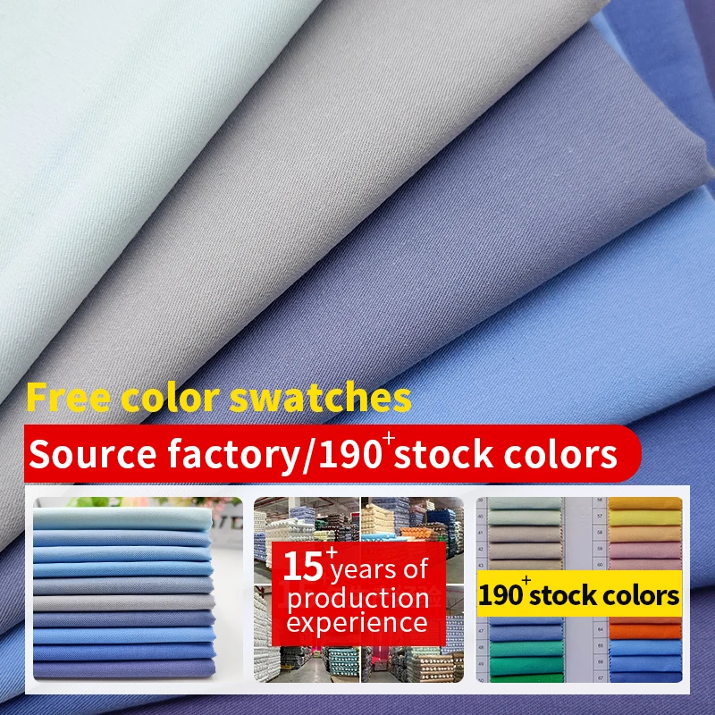 150gsm Top Manufacturer 100% Cotton Woven and Twill Fabric Light Blue Twill Cotton Fabric Textile Raw Material - 图片 2