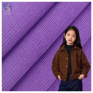 YX2340-1 Wholesale Baby Corduroy Fabric 16 Wales 97% Cotton 3% Spandex Stretch Corduroy Fabric for Kids