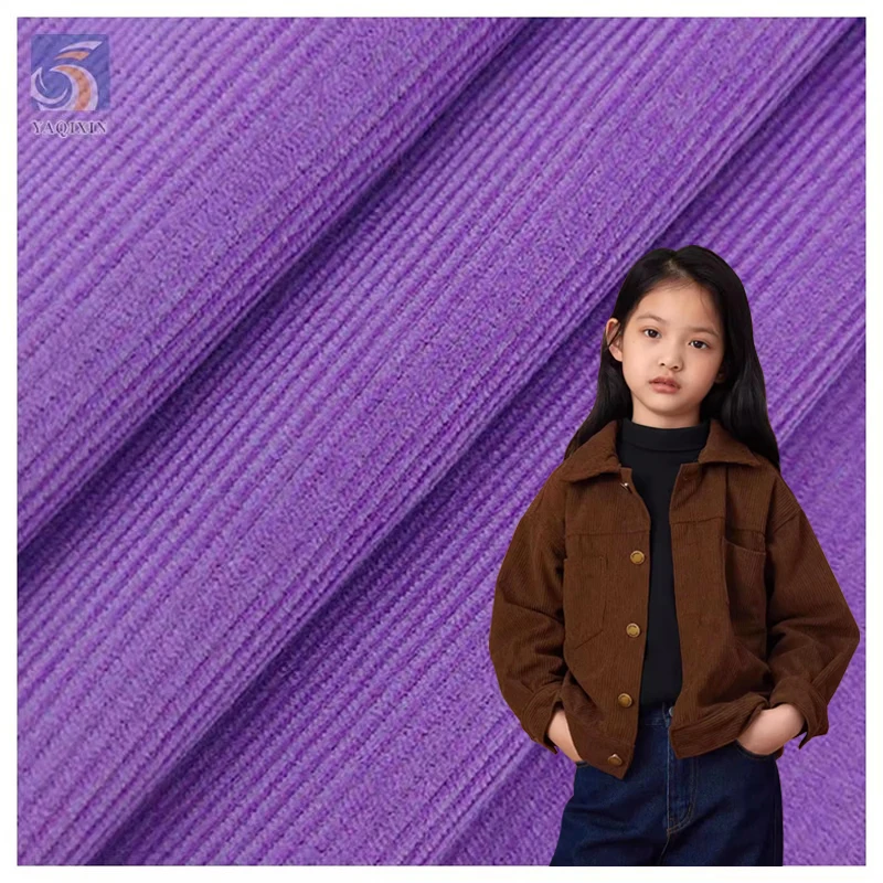 YX2340-1 Wholesale Baby Corduroy Fabric 16 Wales 97% Cotton 3% Spandex Stretch Corduroy Fabric for Kids
