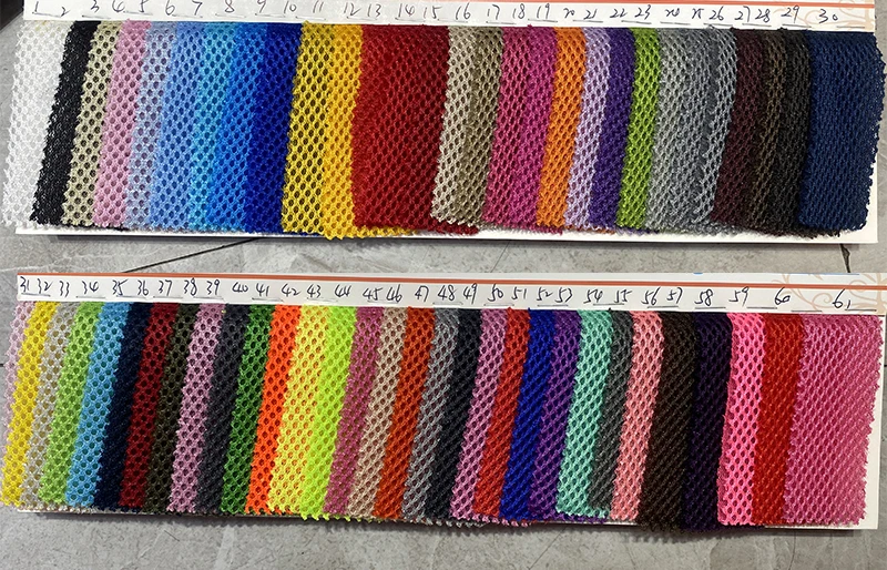 White 100%Polyester Knitted 3D Spacer Sandwich Air Mesh Fabric for Shoes/Office Chair/Car Seats Custom 100% Polyester Plain Dyed - 图片 3