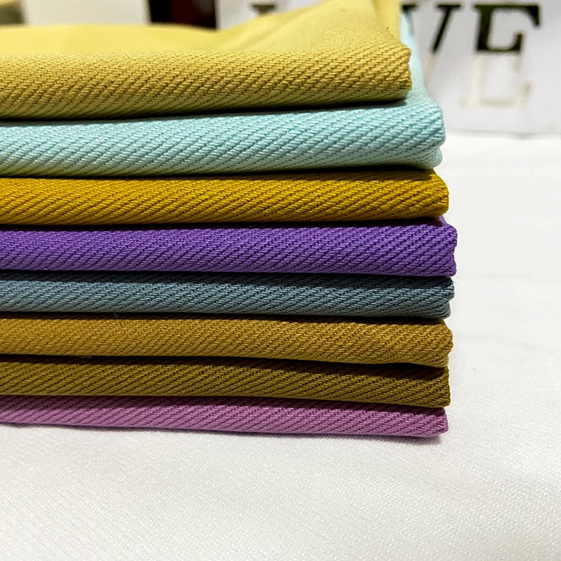 A2181 7S*7S 360gsm 100% Cotton Twill Factory Dyed Workwear Fabric Heavyweight Coarse Card Twill Cotton Fabric - 图片 3