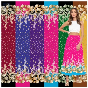 2025 Trending Floral Pacific Island Design Fabric Dress Poly Printed for Woman Polynesian Design Fabrics