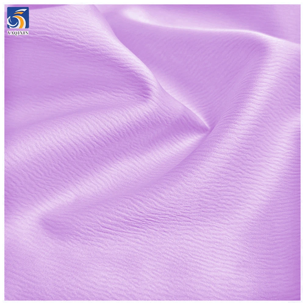 Eco-Friendly YX2063-4 Crepe Crinkle Satin Dress Fabric 210gsm Polyester Spandex Stretch for Sleepwear Skirts Garments - 图片 4