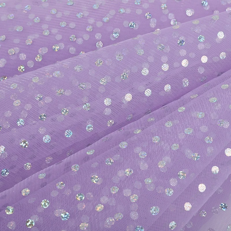 LPM004 Bling Bling Sparkle Diamonds Sequin Fabric Flash Glitter Sequin Tulle Mesh Fabric for Evening Dress