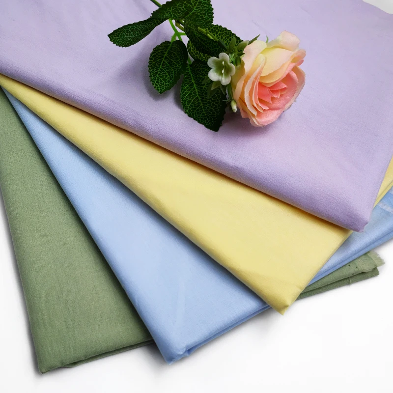 115gsm Washed Poplin Fabric Wholesale Soft Washed Fabric 80S for Baby, Dress Fabric - 图片 4