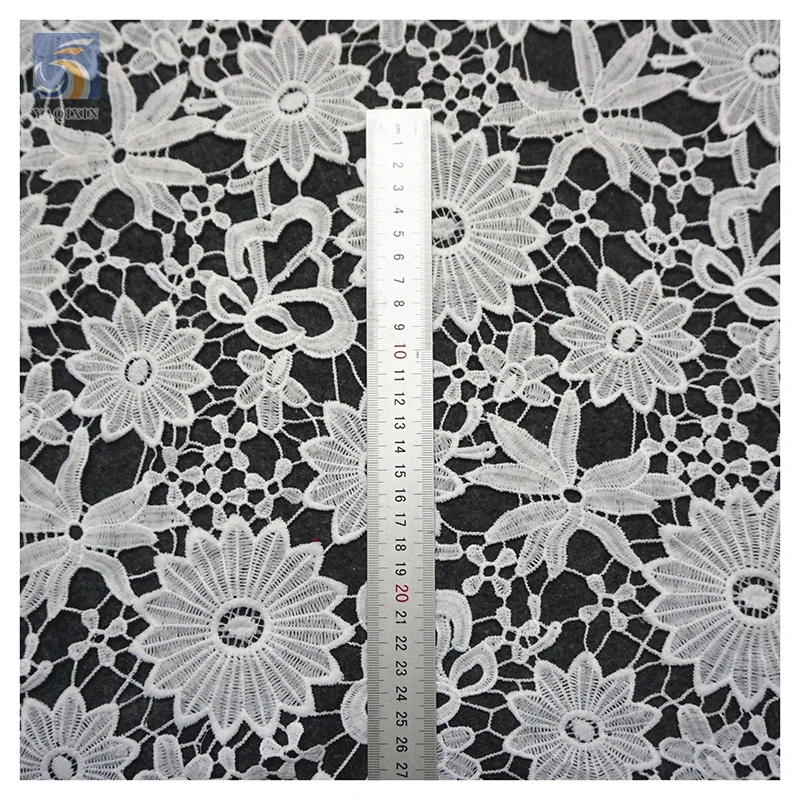 YX2436 Latest African Guipure Lace Fabric for Nigerian Party Wedding Dress Water Soluble Lace Dress - 图片 6