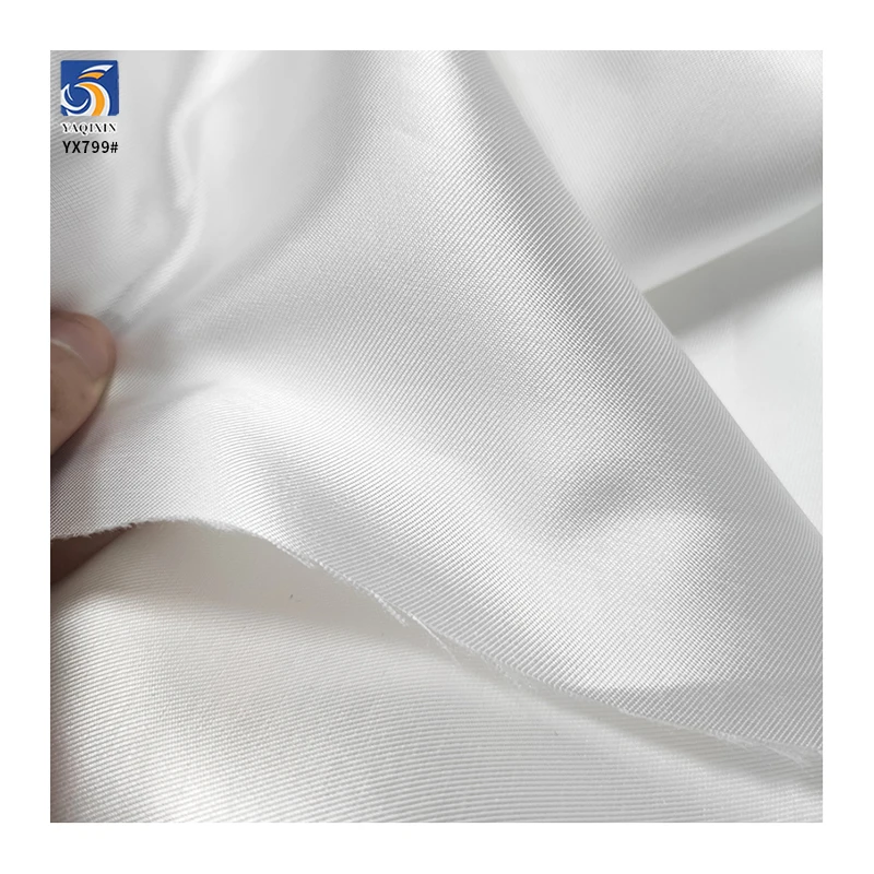 YX692 200g/m² Woven Polyester Stretch White Satin Mikado Fabric 2-Way Stretch Bride Mikado-Fabric ELLEN for Wedding - 图片 5