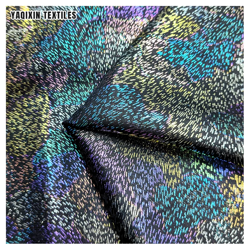 New Function Polyester Tulle Mesh Iridescent Rainbow Printing Reflective Fabric Bronzing Printed Luminous Mesh Fabric - 图片 4