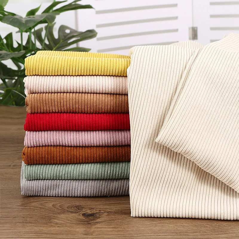 Guangzhou Supplier Wholesale Price Solid 300gsm Woven 8W Polyester Spandex Stretch Corduroy Fabric for Garment - 图片 6