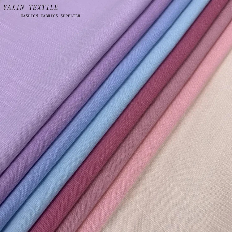 HR798 2025 New Style Material Cotton Rayon Blend Linen Cotton Fabric for Casual Shirt Dress 110gsm - 图片 5