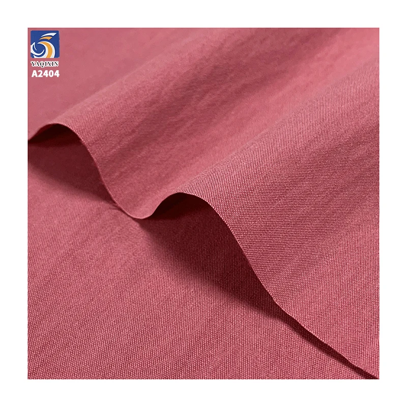 A2404 Summer 135gsm 65% Cotton 35% Nylon Blended Poplin Plain Fabric Wrinkled Texture Cotton Poplin Dress Fabric for Women - 图片 5