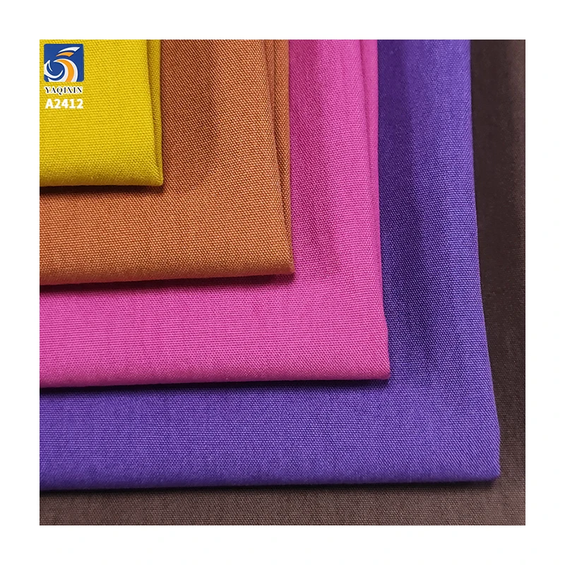 A2412 High Quality 32S Thickened 170gsm 63% Cotton 37% Nylon Poplin Fabric Plain Shirt Jacket Pants Cotton Poplin Fabric - 图片 2