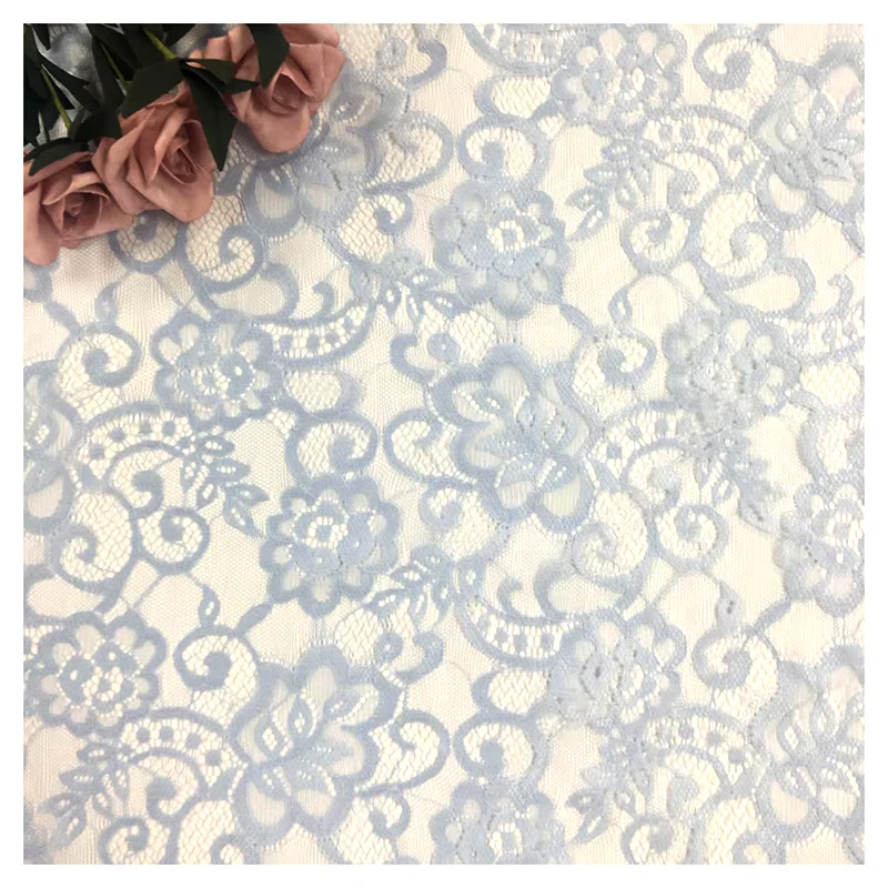 Guangzhou Textile and Lace Fabric Manufacturer Swiss Sexy Black Floral Guipure Chantilly Lace Fabric - 图片 4