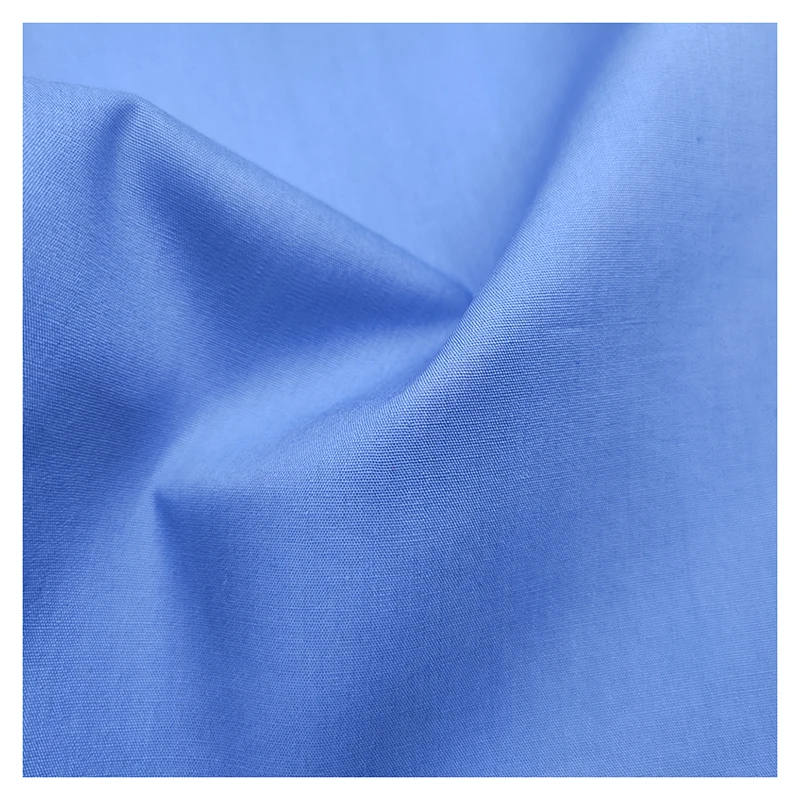 Guangzhou Supplier 400+Colors Woven Plain 100% Cotton Poplin Shirt Fabric for Dresses Clothing Textile - 图片 5