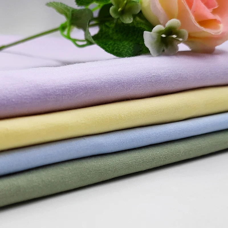 115gsm Washed Poplin Fabric Wholesale Soft Washed Fabric 80S for Baby, Dress Fabric - 图片 5