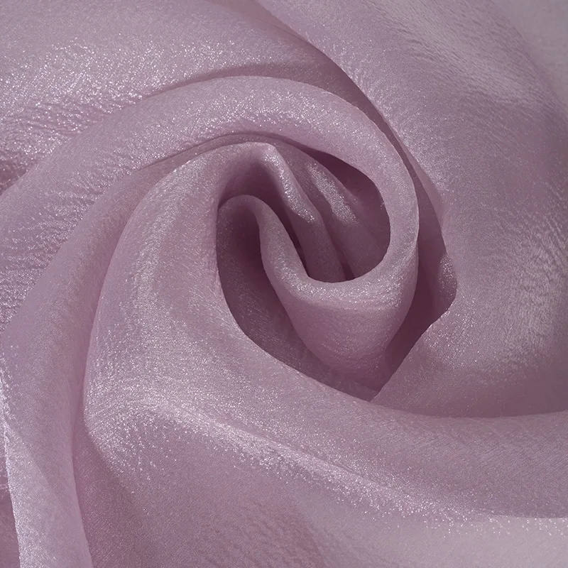 YS-005 Guangzhou Golden Supplier Prices Solid Organza Fabric Moss Crinkle Wrinkle Bubble Seersucker Organza Fabric - 图片 6