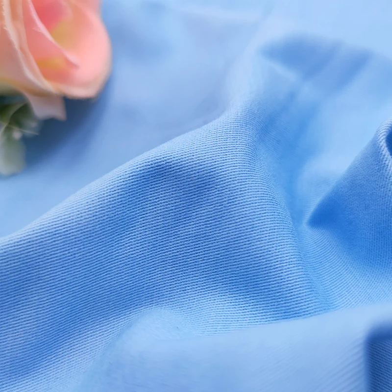 A2170 Custom Peach Twill Cotton Fabrics Textile 210gsm 97%Cotton 3%Spandex Twill Fabric for Uniform - 图片 5