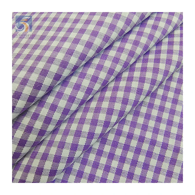 PLK016 Klein Blue/Mint Green Stretch Small Lattice Plaid Fabric 2mm/5mm/8mm/10mm Yarn Dyed Shirt/Dress Fabric - 图片 3