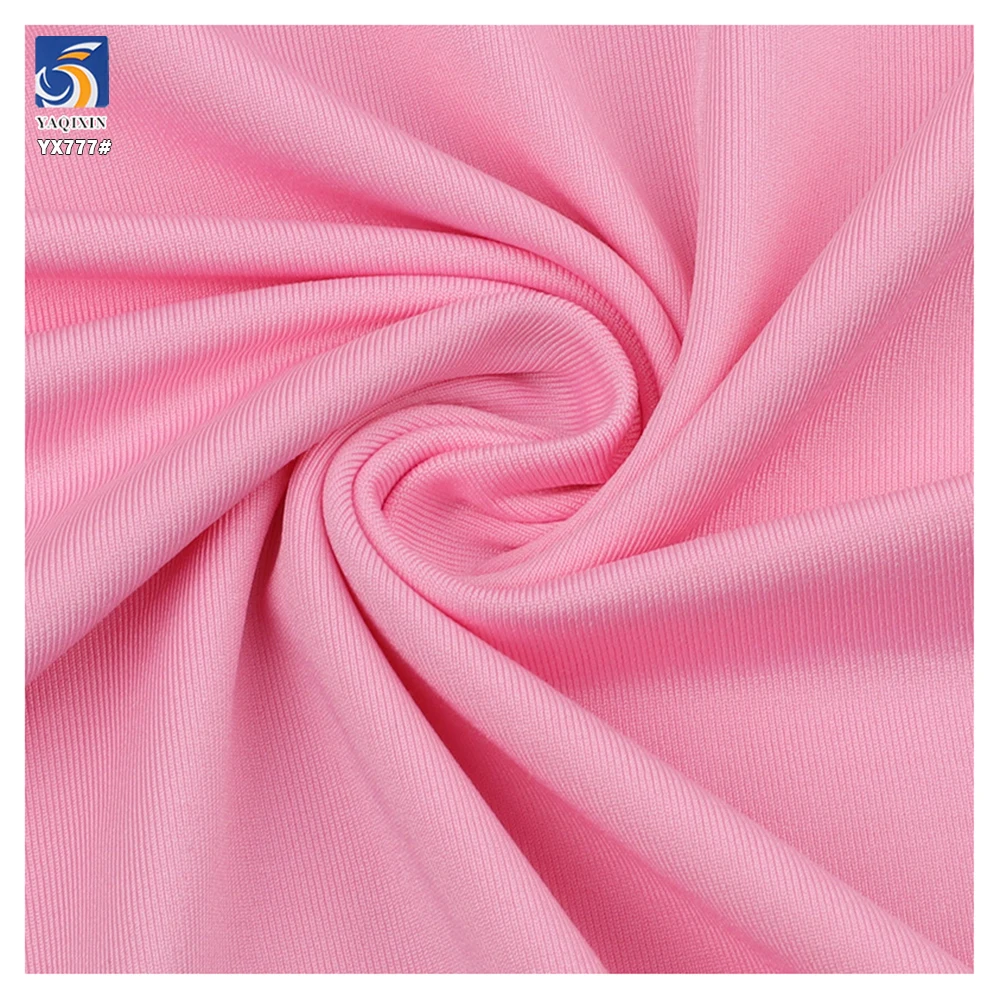 YX777 210gsm Super Soft Comfortable Women's Bottoming Shirt Yoga Wear Fabric 94 Polyester 6 Spandex Stretch Knitted Fabric - 图片 3