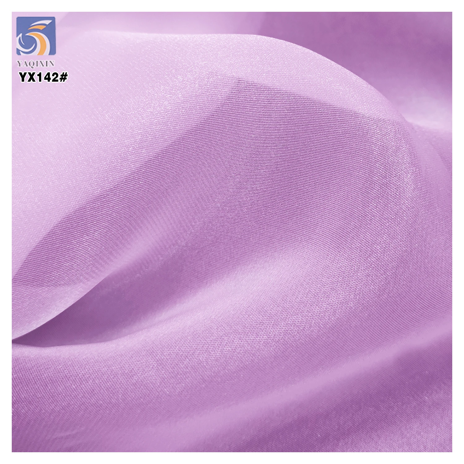 YX142 Good Quality Soft Silk Thickened Organza Fabric White 100 Polyester 45gsm Organza Dress Fabric for Bride - 图片 5