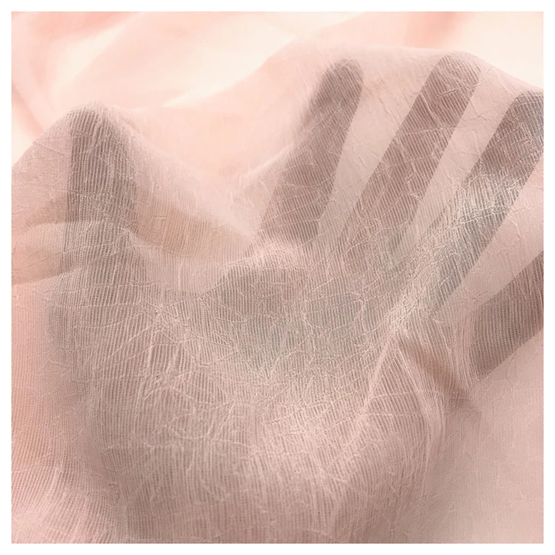 Crepe Crinkle Jacquard Chiffon Fabric Price Per Meter Arabic Clothing Fabric Middle Eastern Headscarf Fabric - 图片 4