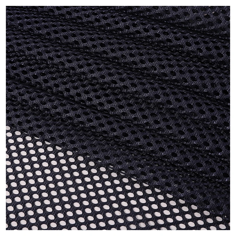 Stock Lot Wholesale Price 250gsm Soft 100%Polyester Tricot Knitted Hexagonal Mesh Fabric for Sports Wear Bags Office Chair - 图片 6