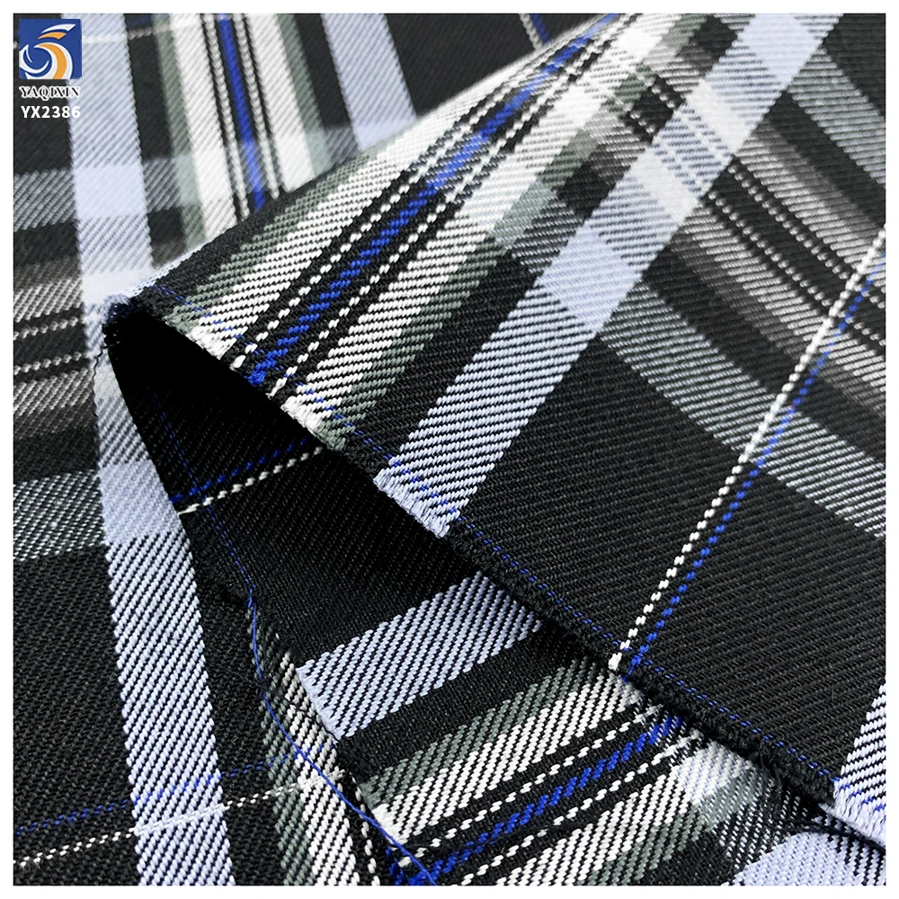 High Quality 60/40 Polyester/Cotton Fabric 195gsm Plaid Check Yarn Dyed Fabric for Pleated School Uniform Skirts - 图片 3